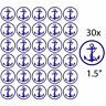 ANCHOR - 30 x 1.5" PREMIUM Rice Paper Cake Toppers D1