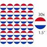 HOLLAND - 30 PREMIUM 40mm RICE PAPER CAKE TOPPERS NETHERLANDS DUTCH FLAG D1