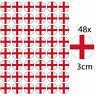 48 ENGLAND PREMIUM 3cm RICE PAPER WORLD CUP CAKE TOPPERS ST GEORGES DAY CROSS D1