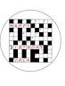 CROSSWORD - 7.5" PREMIUM Round ICING Cake Topper DECORATION D1