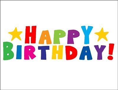 HAPPY BIRTHDAY PREMIUM A4 EDIBLE ICING PARTY CAKE TOPPER CELEBRATION D1