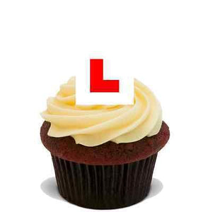 LEARNER L PLATE 20X FLAT STAND UP PREMIUM RICE CARD Edible Cake Toppers D1 DRIVE