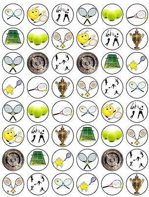 48x WIMBLEDON TENNIS EDIBLE FAIRY CUP CAKE TOPPERS FREE DELIVERY INCLUDED D2