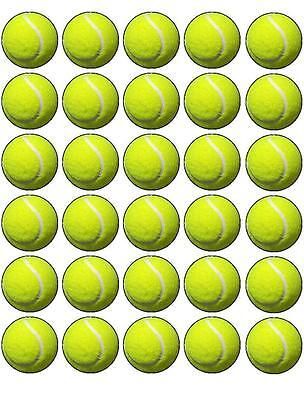 WIMBLEDON TENNIS BALLS 30 x 1.5" Fairy Rice Paper Cup Cake Toppers - FREE P&P D1