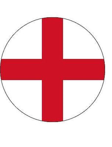 15 ENGLAND FLAG 40mm RICE PAPER CUP CAKE TOPPERS FOOTBALL WORLD CUP ENGLISH D1