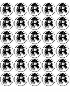 30 PIRATE PREMIUM RICE WAFER PAPER FAIRY CUP CAKE TOPPERS PIRATES BIRTHDAY D1