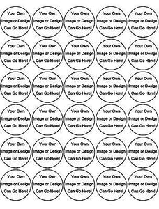 Your Own Picture / Own Designed Personalised Premium Icing Cup Cake Toppers x30