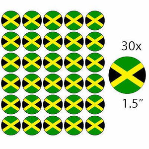 JAMAICA - 30 x 1.5" PREMIUM Rice Paper Wafer Cake Toppers JAMAICAN CARIBBEAN D1