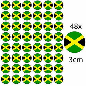 48 x JAMAICA EDIBLE FAIRY CUP CAKE TOPPERS D1