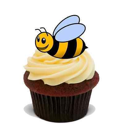 BUMBLE BEE 24X FLAT STAND UP RICE CARD Edible Cake Toppers D1 BUMBLEBEE HIVE