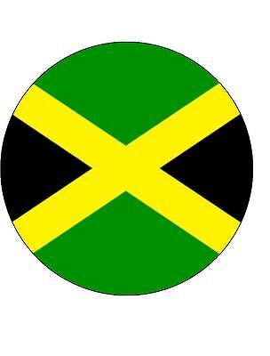 JAMAICA 7.5" Rice Paper Cake Topper CAN PERSONALISE TEXT JAMAICAN CARIBBEAN D1