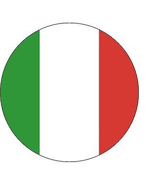 15x ITALIAN FLAG 4cm PREMIUM EDIBLE RICE PAPER CUP CAKE TOPPERS ITALY ITALIA D1