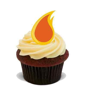 FIRE FLAME 25X FLAT STAND UP PREMIUM RICE CARD Edible Cake Toppers D1 FLAMES