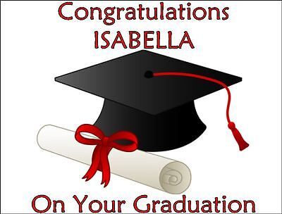 CONGRATULATIONS ON YOUR GRADUATION PREMIUM LARGE A4 ICING CAKE TOPPER GRAD D1