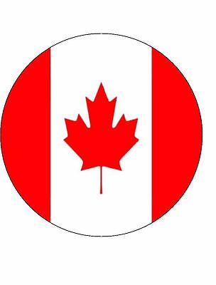 15x CANADA 40mm Rice Paper Cup Cake Fairy Toppers CANADIAN FLAG 4cm