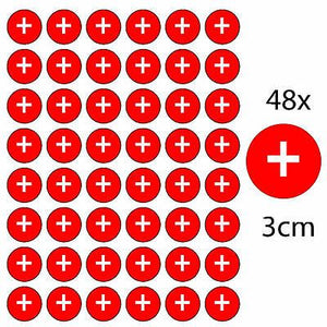 48 x SWITZERLAND EDIBLE FAIRY CUP CAKE TOPPERS SWISS D1