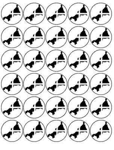 30x CORNISH EDIBLE PREMIUM CUPCAKE CAKE TOPPERS CORNWALL ST PIRANS DAY KERNOW D2