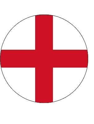 15 ENGLAND FLAG 40mm RICE PAPER CUP CAKE TOPPERS FOOTBALL WORLD CUP ENGLISH D1