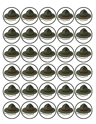 96 CUB BOY SCOUTS 3CM PREMIUM EDIBLE RICE WAFER CUP CAKE TOPPERS CUBS D1 - KraftyDesigns