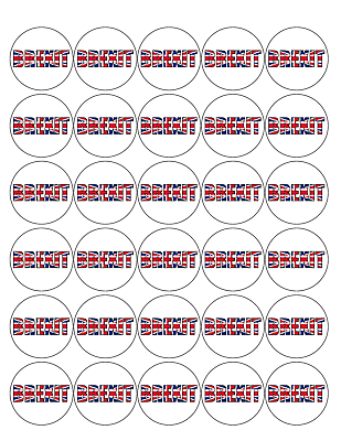 BREXIT PREMIUM 30x4cm Edible WAFER Cake Toppers UK Flag Decoration Celebration 1