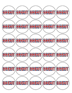 BREXIT PREMIUM 30x4cm Edible WAFER Cake Toppers UK Flag Decoration Celebration 1