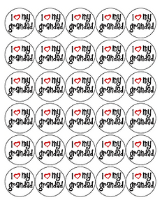 30 x GRANDAD FATHERS DAY EDIBLE 4CM FAIRY CUP CAKE TOPPERS D11