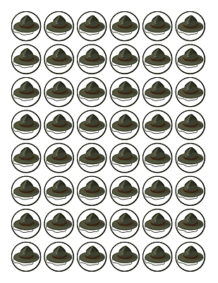48 BOY CUB SCOUTS 3CM PREMIUM EDIBLE RICE WAFER CUP CAKE TOPPERS CUBS D1 - KraftyDesigns