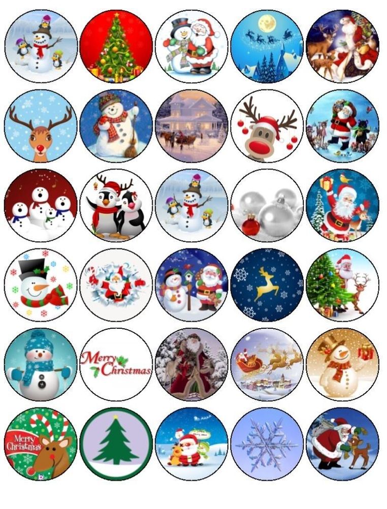 240 x MIXED PREMIUM CHRISTMAS EDIBLE FAIRY CUP CAKE TOPPERS XMAS D3