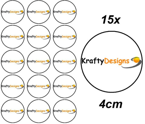 15x Premium Corporate Company Event Logo 4cm Rice Paper Cup Cake Toppers