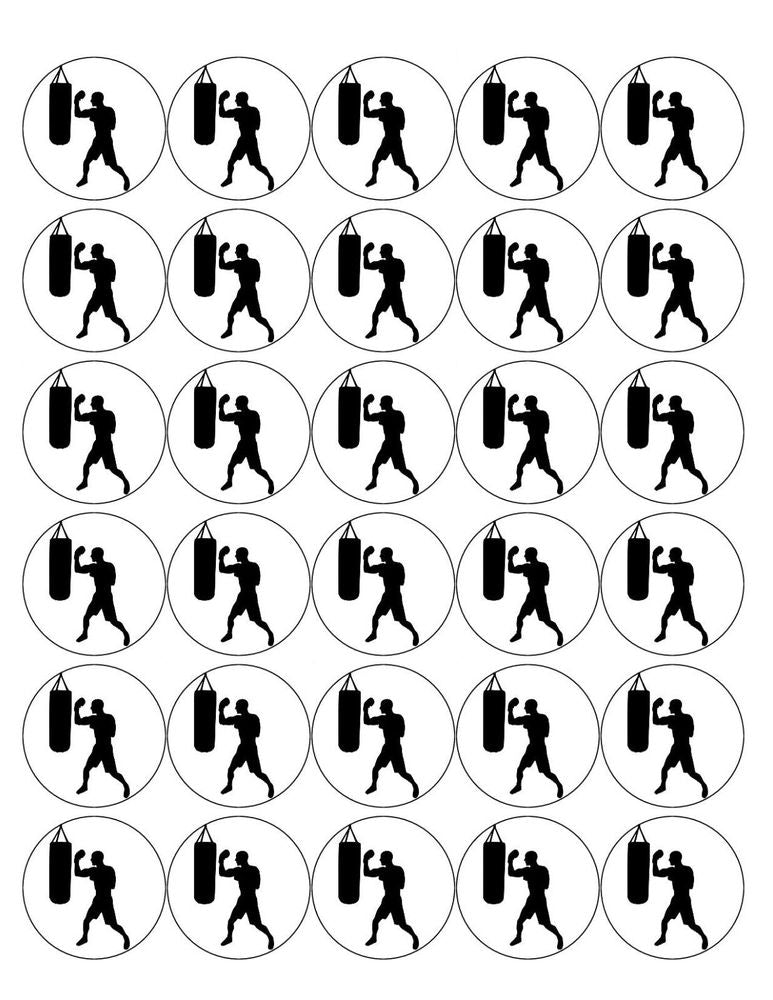 BOXING 30 x 4cm PREMIUM EDIBLE RICE PAPER ROUND CUP CAKE TOPPERS ...