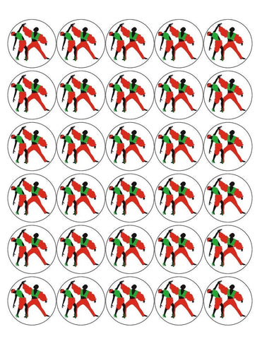 MAMBO DANCING 30 x 4cm PREMIUM EDIBLE ICING ROUND CUP CAKE TOPPERS D6 - KraftyDesigns
