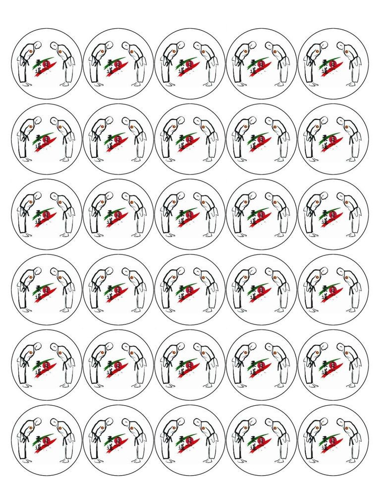 JUDO 30 x 4cm PREMIUM EDIBLE RICE PAPER ROUND CUP CAKE TOPPERS D1