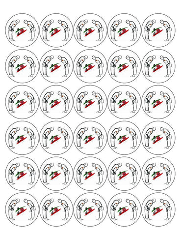 JUDO 30 x 4cm PREMIUM EDIBLE RICE PAPER ROUND CUP CAKE TOPPERS D1