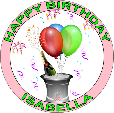 Happy Birthday 7.5 PREMIUM Edible ICING Cake Topper D6 - KraftyDesigns