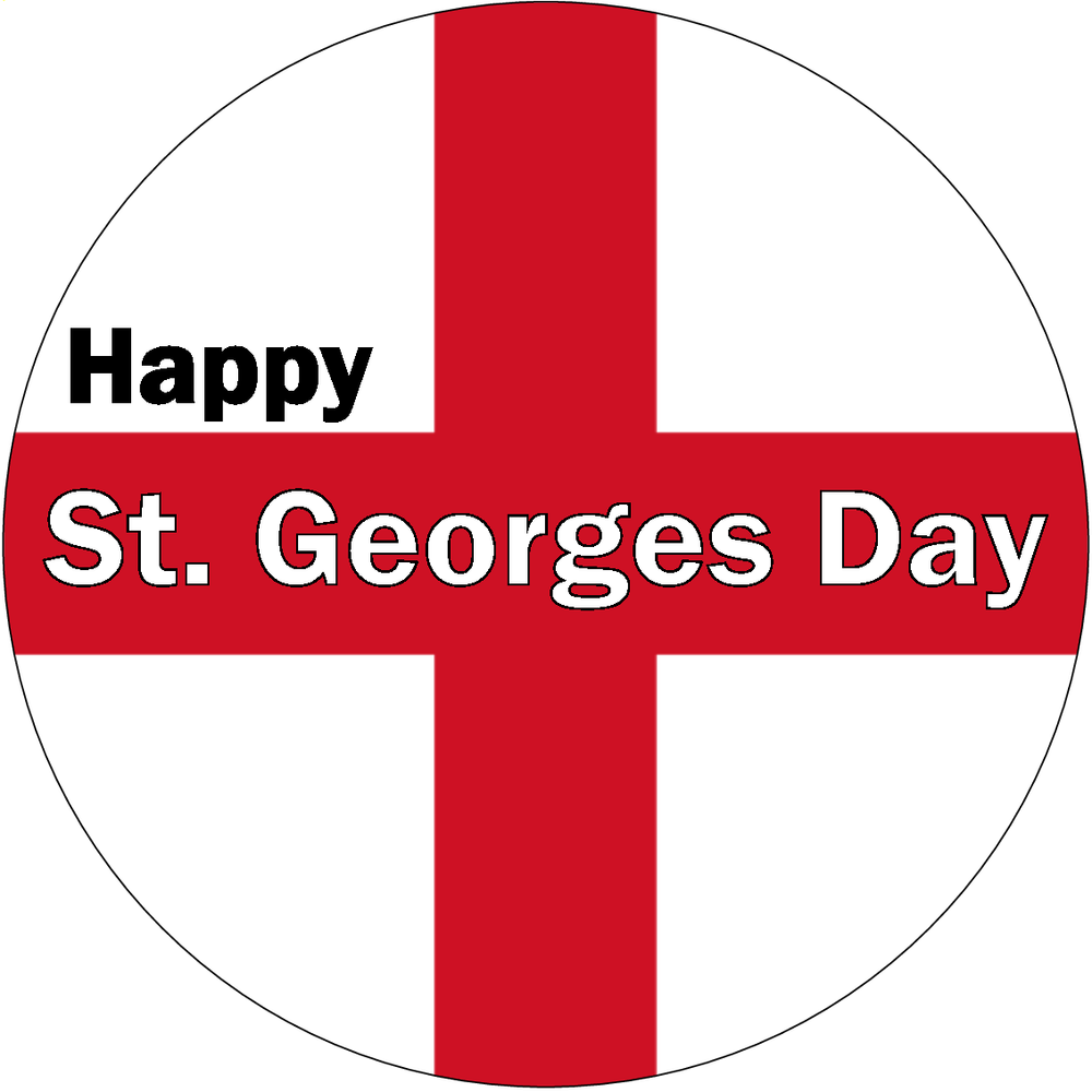 30 ENGLAND PREMIUM 4cm RICE PAPER WORLD CUP CAKE TOPPERS ST GEORGES DAY CROSS D2