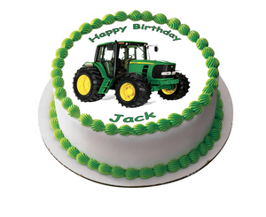 FARM TRACTOR 7.5" PREMIUM Edible ICING Cake Topper DECORATION D1