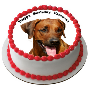 RHODESIAN RIDGEBACK DOG 7.5" RICE WAFER PAPER EDIBLE PREMIUM CAKE TOPPER D1