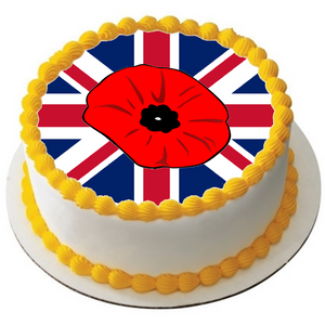 REMEMBRANCE DAY CAKE TOPPER 7.5" PREMIUM EDIBLE RICE PAPER GIFT LEST WE FORGET 2