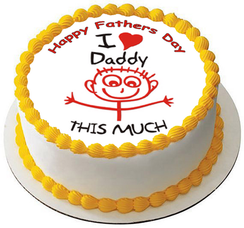 FATHERS DAY DAD DADDY 7.5 PREMIUM Edible RICE Cake Topper DECORATION D1