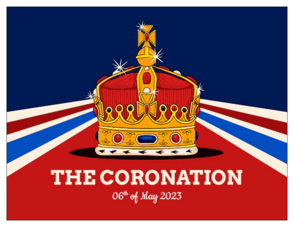 KING CHARLES III CORONATION A4 RICE WAFER PAPER EDIBLE TOPPER 20CM X ...