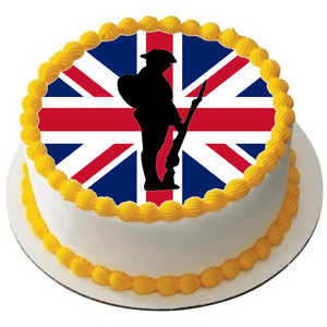 REMEMBRANCE DAY CAKE TOPPER 7.5" PREMIUM EDIBLE ICING UK GIFT LEST WE FORGET D3