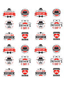 FATHERS DAY 24 PREMIUM EDIBLE RICE PAPER CUP CAKE TOPPERS DAD D11