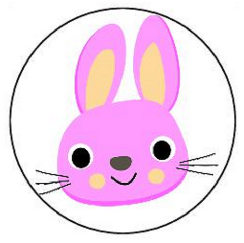 RABBIT 30 x 4cm PREMIUM EDIBLE ICING ROUND CUP CAKE TOPPERS CUTE BUNNY D11