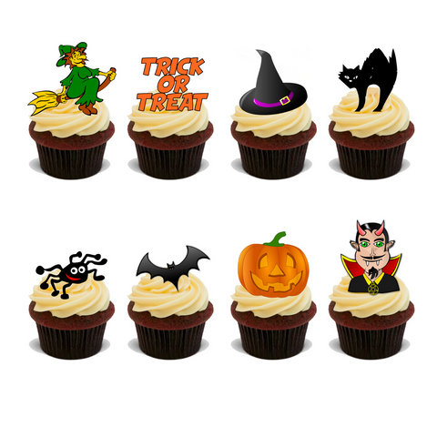 HALLOWEEN SPOOKY SCARY BUMPER PREMIUM 80X FLAT STAND UP Edible Cake Toppers D1