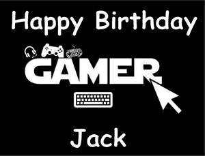 GAMER A4 PREMIUM Edible ICING Cake Topper DECORATION VIDEO GAMES PLAYER D1