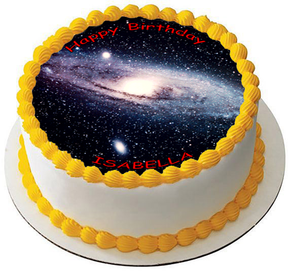 GALAXY 7.5 PREMIUM Edible RICE CARD Cake Topper DECORATION D1