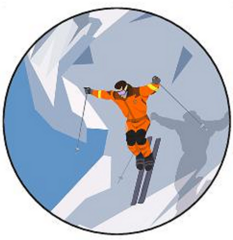 SKIING 30 x 4cm PREMIUM EDIBLE ICING ROUND CUP CAKE TOPPERS SNOW D2 - KraftyDesigns