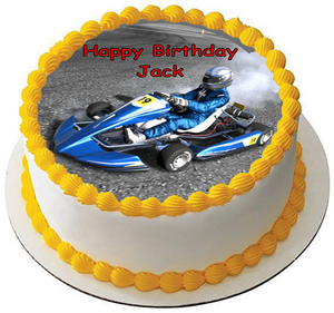 GO KART KARTING RACING 7.5 PREMIUM Edible ICING Cake Topper DECORATION D1