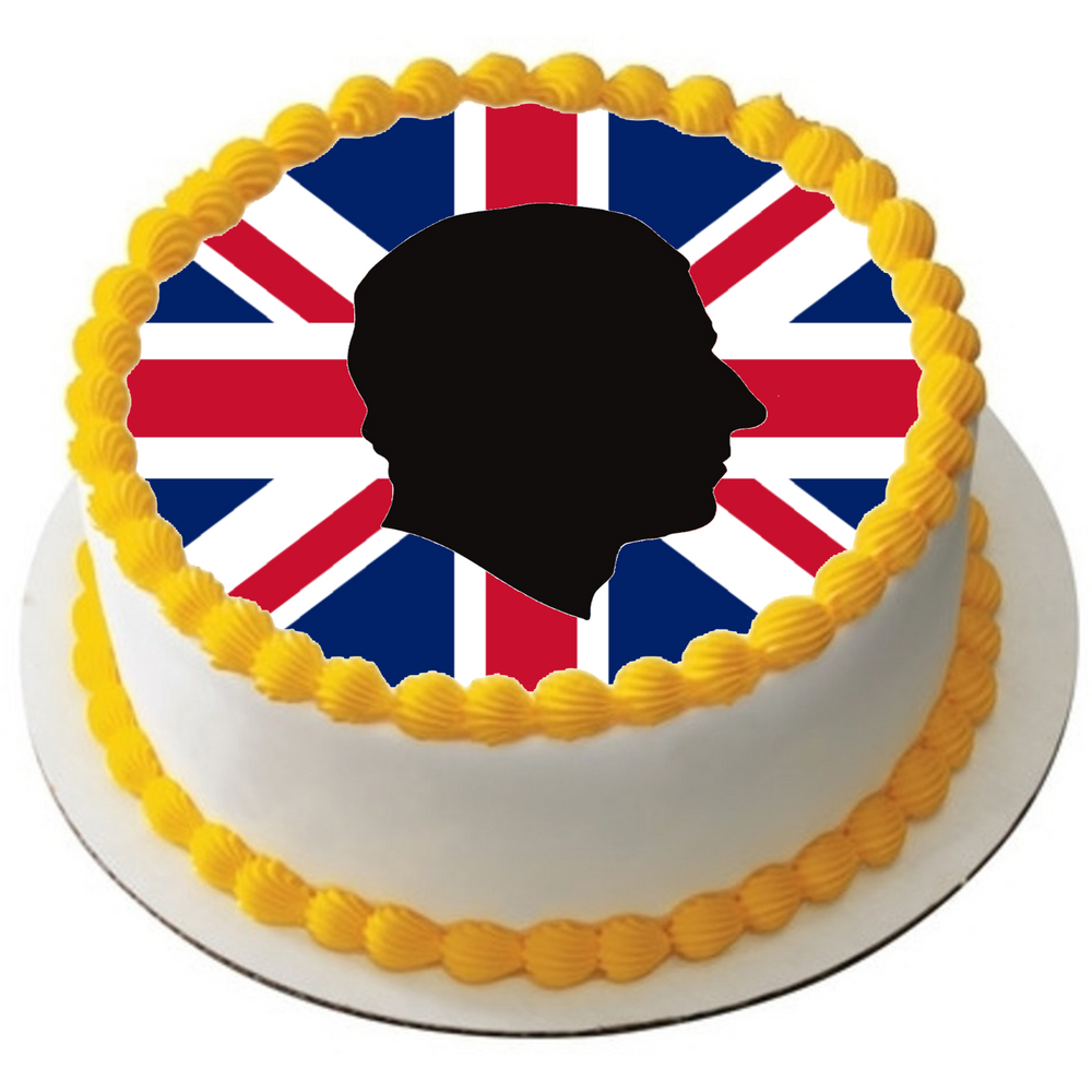 KING CHARLES III CORONATION 7.5" PREMIUM ICING CAKE TOPPER D4 HRH 3rd MONARCHY