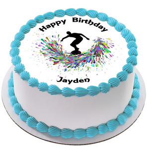 SURFING 7.5" ROUND ICING EDIBLE PREMIUM CAKE TOPPER 19CM DIAMETRE D1